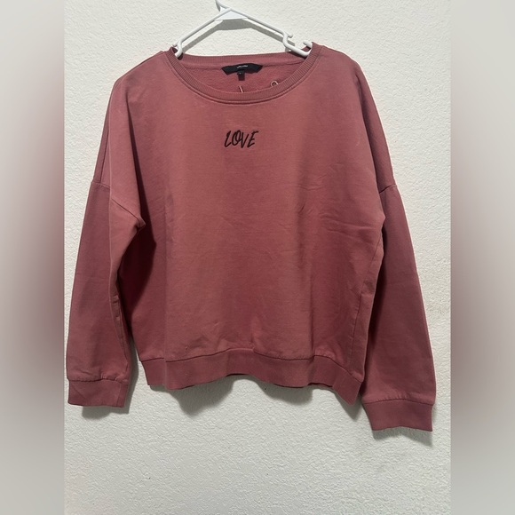 Vero‎ Moda Pink 'Love' Sweatshirt size L - Picture 1 of 8